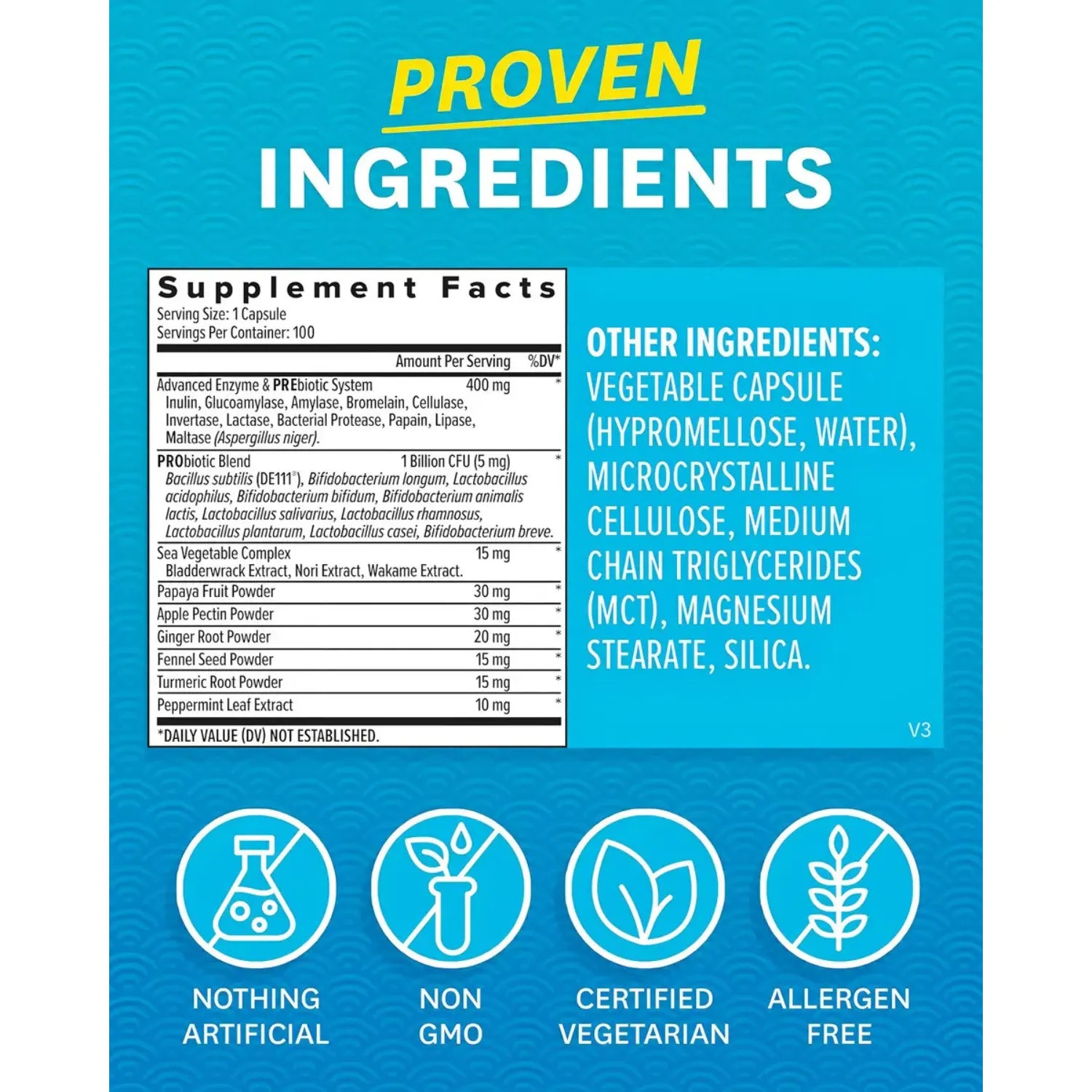 Zenwise Probióticos y prebióticos digestivos 100 caps sfn