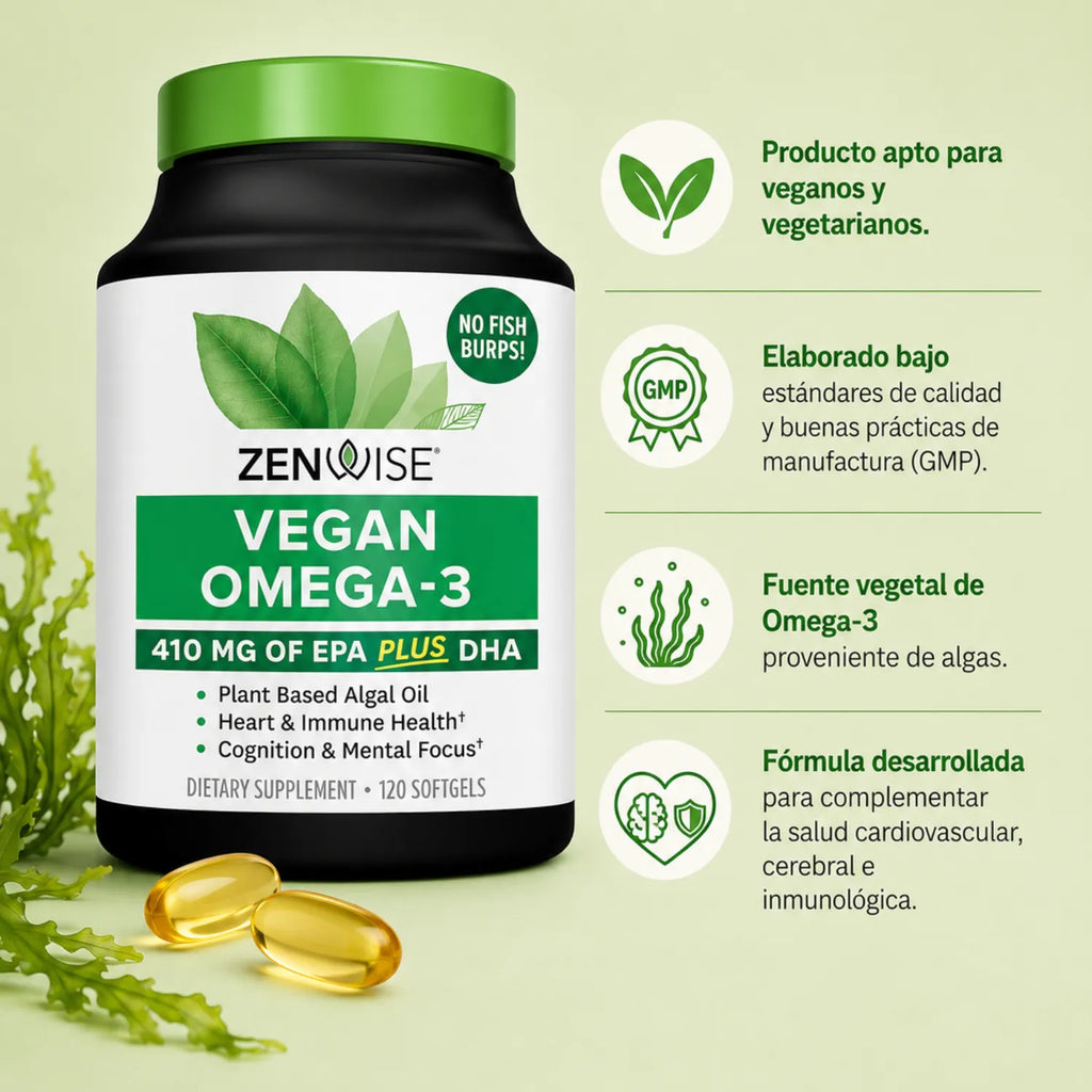 Zenwise Omega 3 Vegano 475 mg 120 Softgels Sfn
