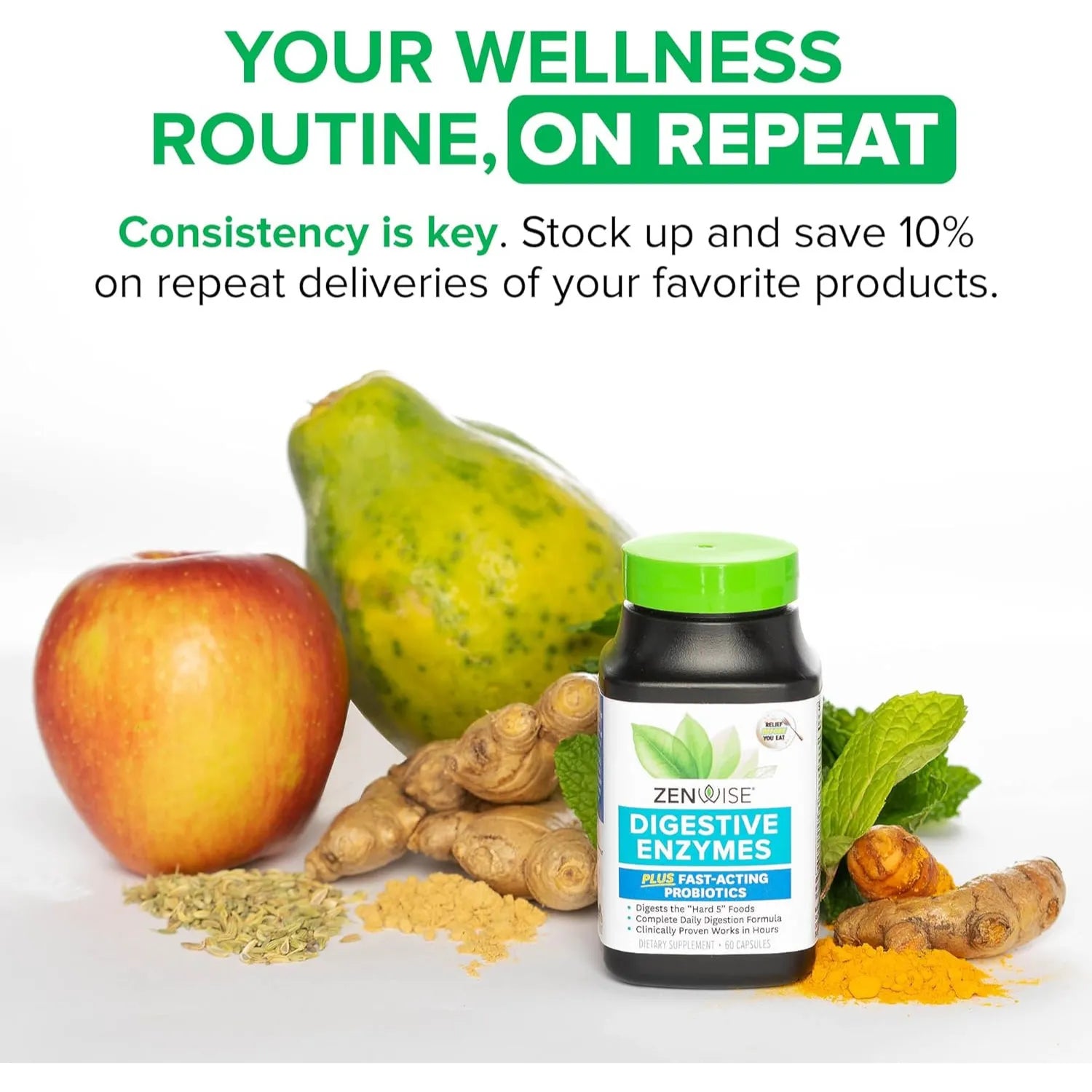 Zenwise Vitamina C Ácido ascórbico liposomal 180 Vcaps Sfn