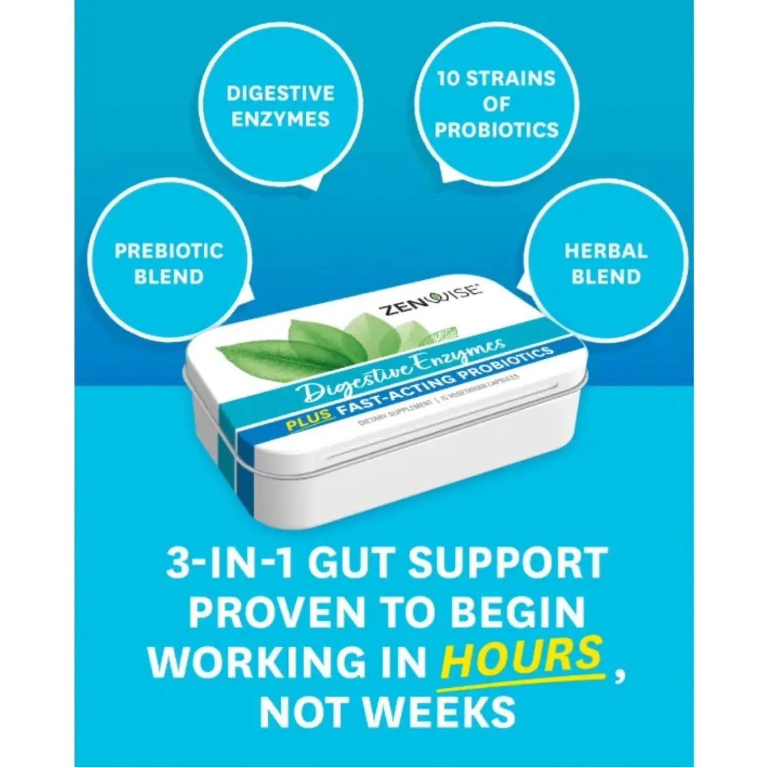 Zenwise Enzimas múltiples con pre y probióticos 15 Caps Sfn