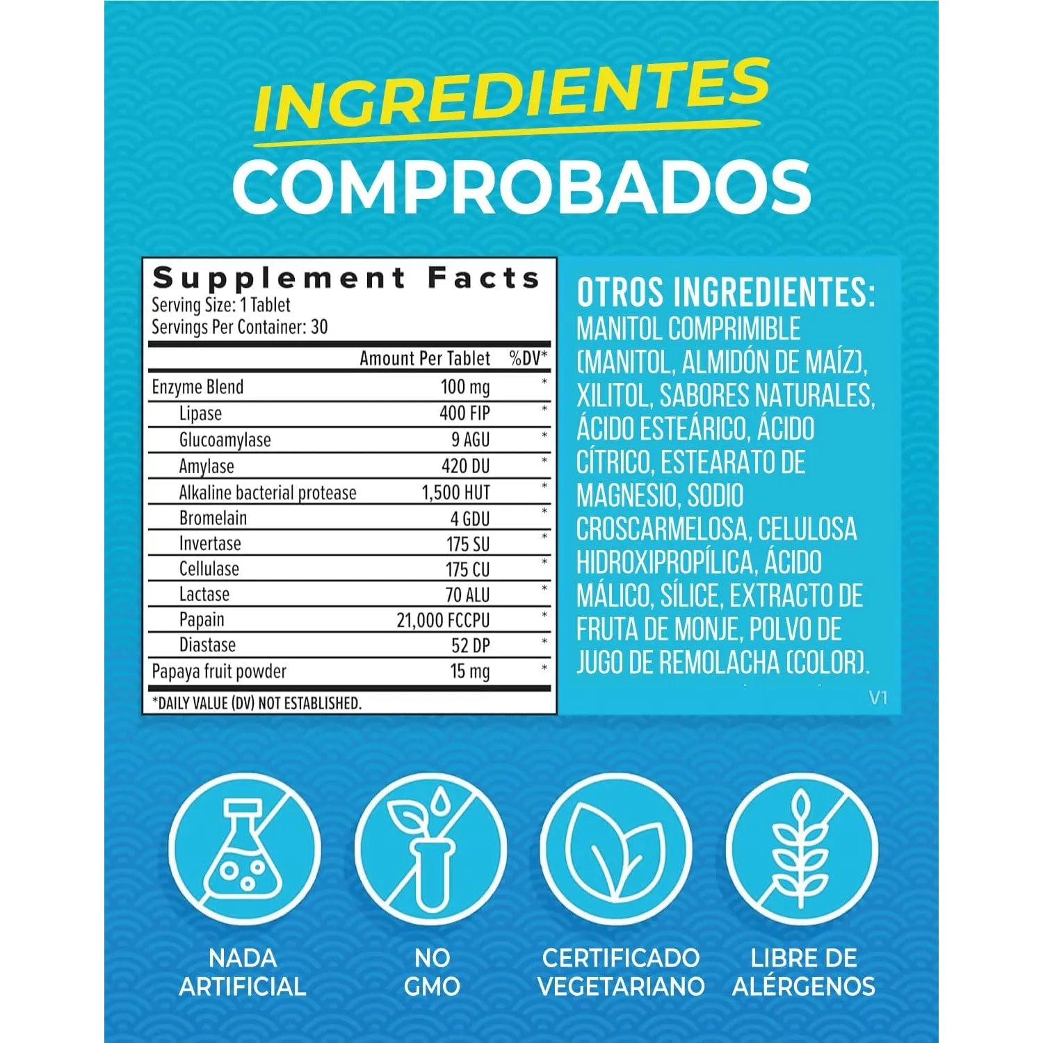 Zenwise Enzimas de papaya 30 masticables Sfn