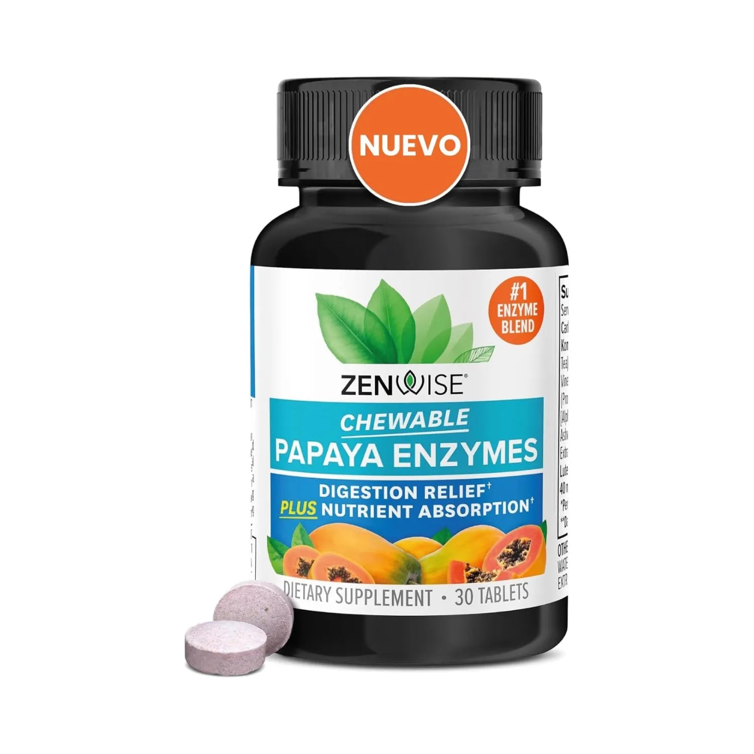 Zenwise Enzimas de papaya 30 masticables Sfn