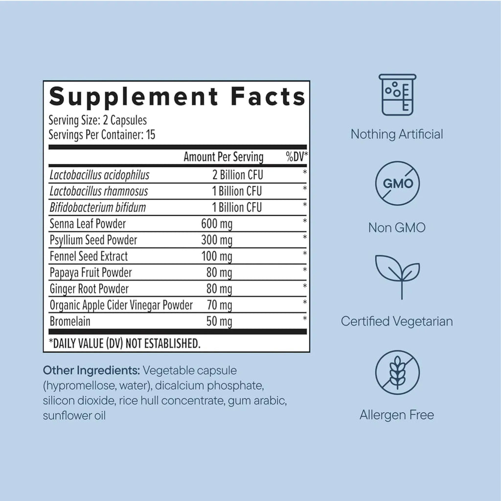 Zenwise zen detox limpieza intestinal 15 dias 30 caps sfn