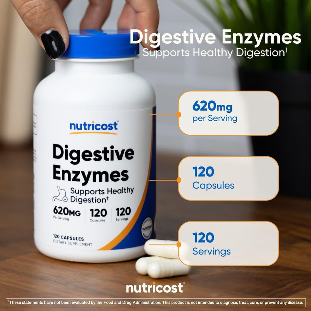 Nutricost Enzimas Digestivas 120 Cápsulas