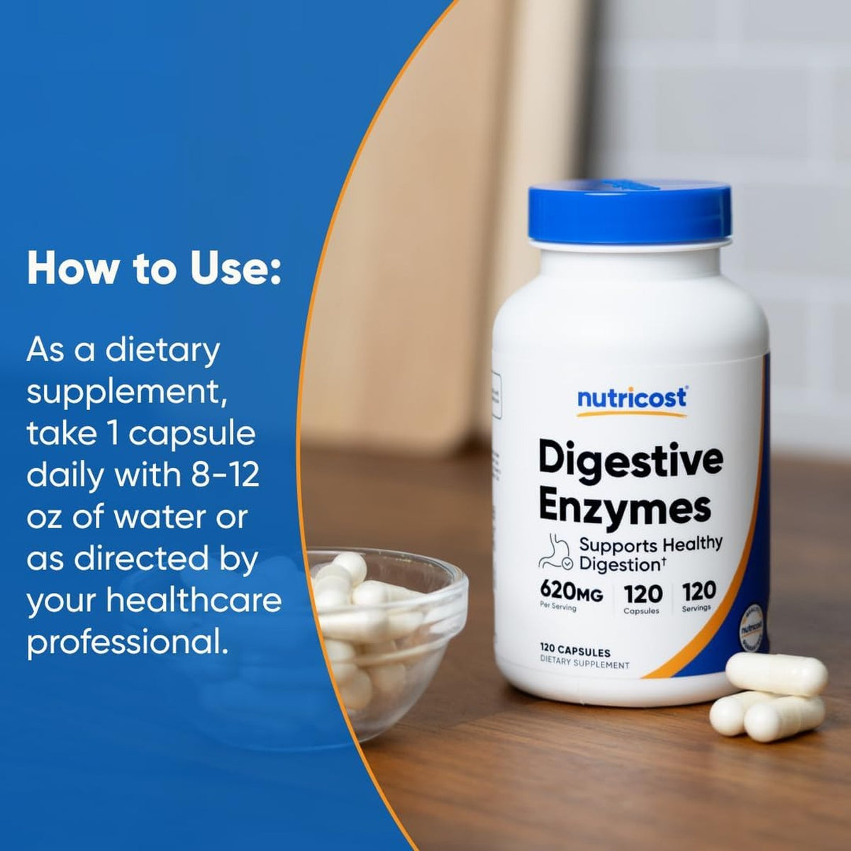 Nutricost Enzimas Digestivas 120 Cápsulas