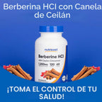 Nutricost Berberina Hcl con Cápsulas de Canela de Ceilán,1200 MG de Berberina y 200 MG de Ceylon por Porción, 120 Cápsulas, 60 Porciónes