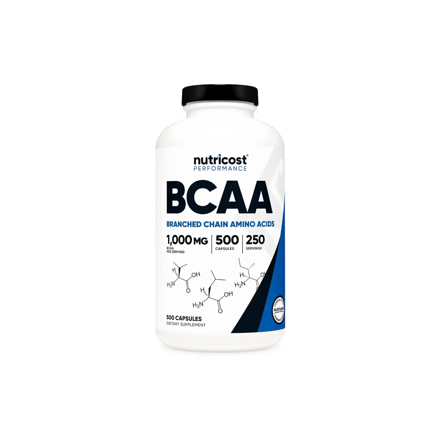 Nutricost Bcaa 2:1:1 Aminoacidos 500mg Rendimiento y recuperacion                 (500 mg por cápsula)