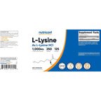 Nutricost L-Lisina 500 mg 250 Cápsulas