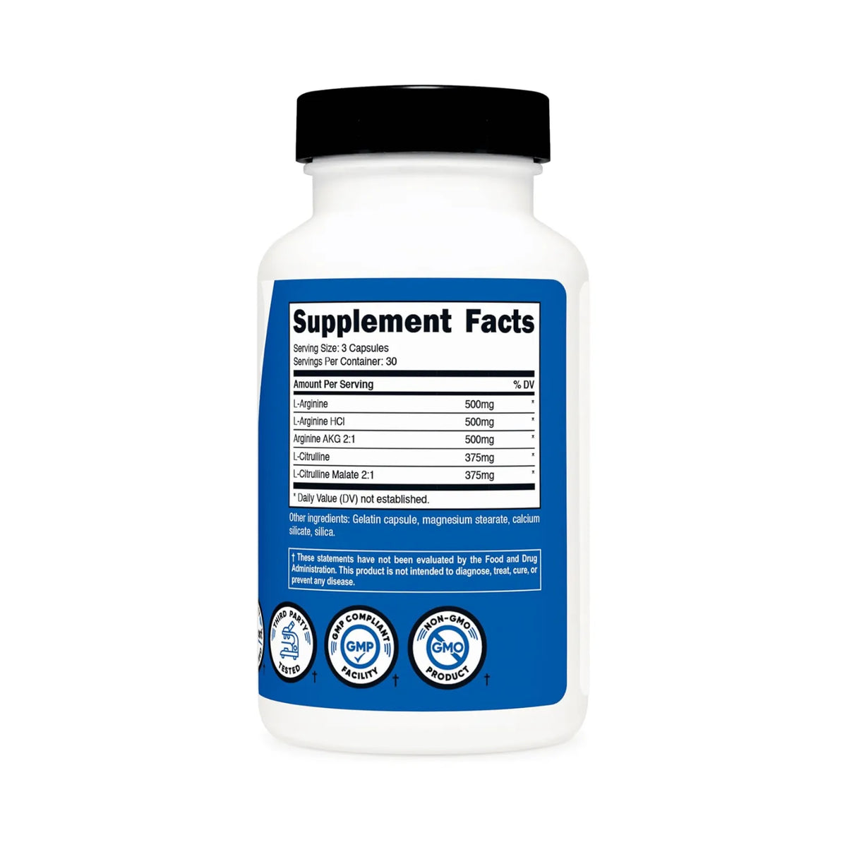 Nutricost Potenciador de óxido nítrico 750mg | 90 cápsulas