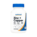 Nutricost Cápsulas de zinc + cobre (120 porciones) (15 mg de zinc + 2 mg de cobre por porción), sin OMG, vegetariano