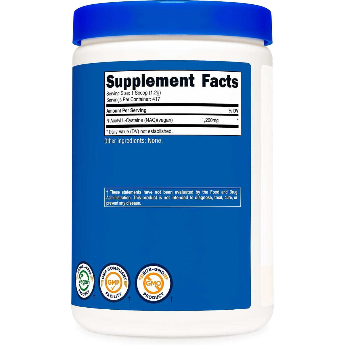 Nutricost NAC N-Acetil L-Cisteína en Polvo 500 g
