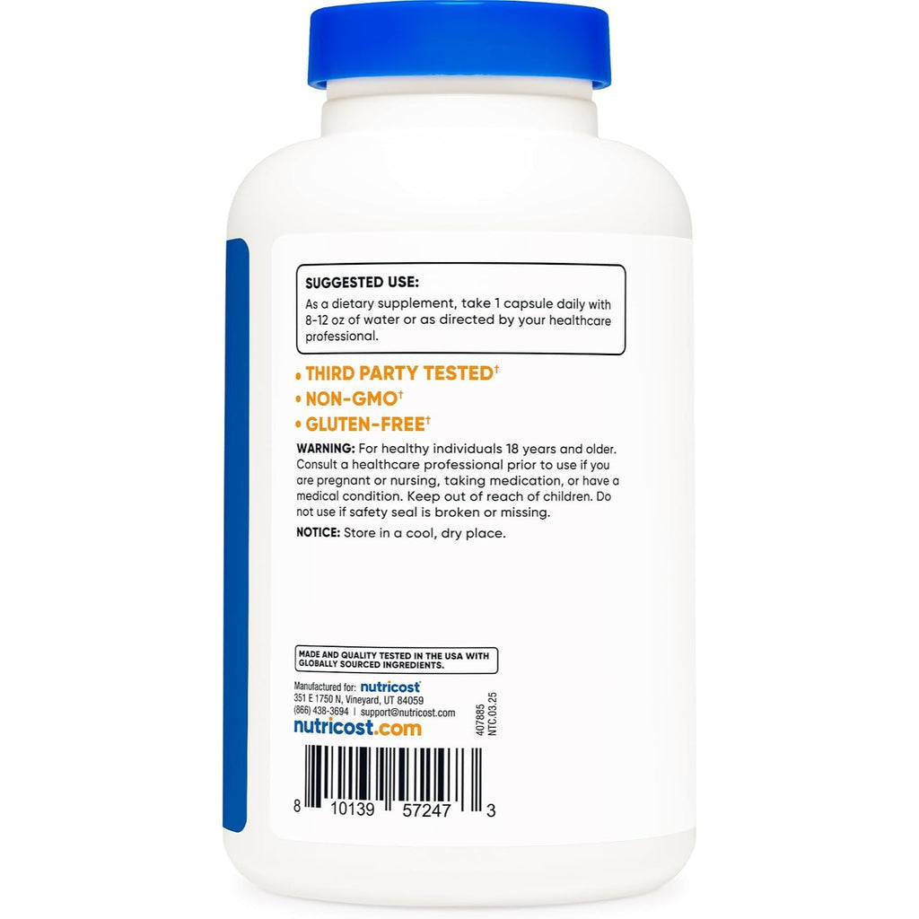 Nutricost Eleuthero Siberiano 500 mg 240 Cápsulas