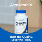Nutricost Astaxantina 12 mg Sin OMG y Sin Gluten 120 Cápsulas Blandas
