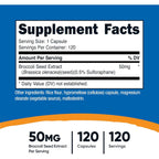 Nutricost Sulforafano Glucosinolato (SGS) 50 mg 120 Cápsulas