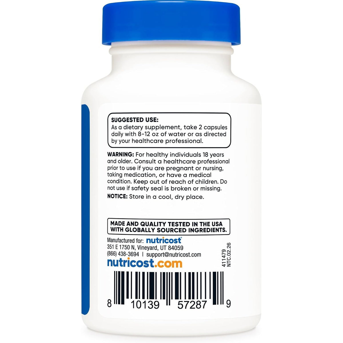 Nutricost Berberina HCL 600 mg 60 Cápsulas