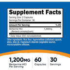 Nutricost Berberina HCL 600 mg 60 Cápsulas