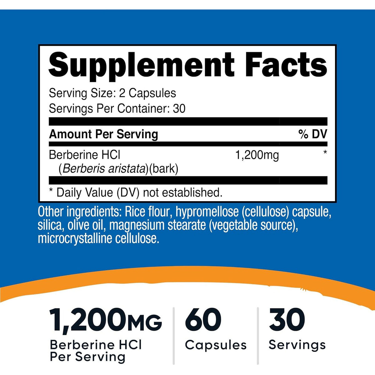Nutricost Berberina HCL 600 mg 60 Cápsulas