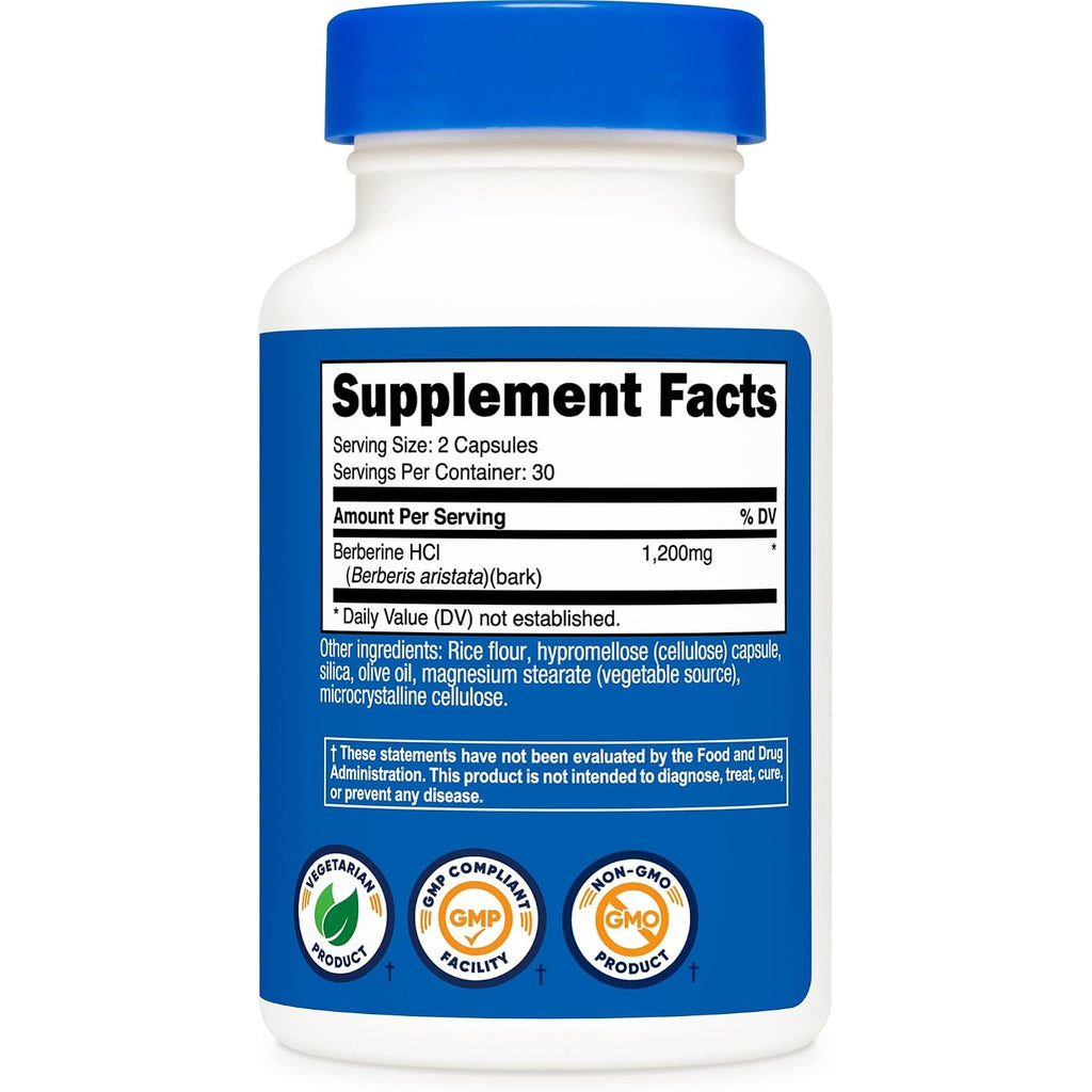 Nutricost Berberina HCL 600 mg 60 Cápsulas