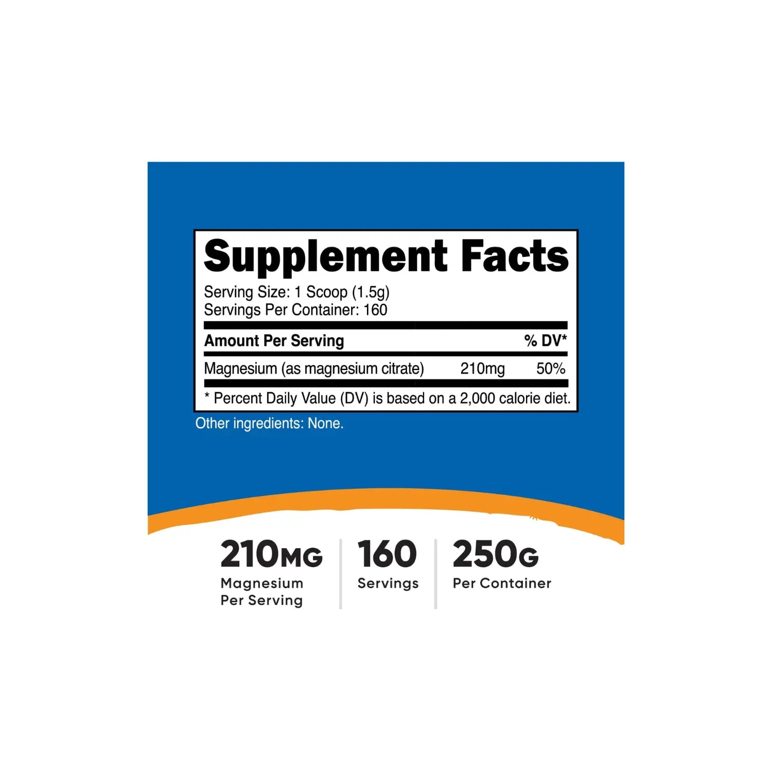 Nutricost Citrato de Magnesio 250g - Citrato de Magnesio Polvo - Digestión - Energía - Relajación - Hecho en USA