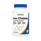 Nutricost Hierro Quelado Ferrochel 36 mg 240 Cápsulas Vegetales