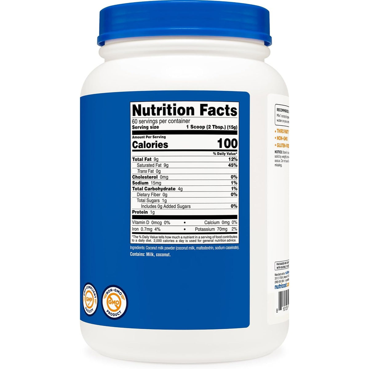 Nutricost Leche de Coco en Polvo 2 lb