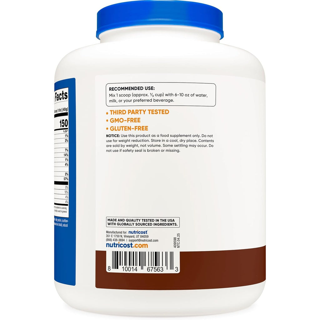 Nutricost Aislado de Proteína de Suero Whey Isolate 5 lb Chocolate