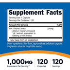 Nutricost Cardo Mariano 1000 MG 120 Cápsulas