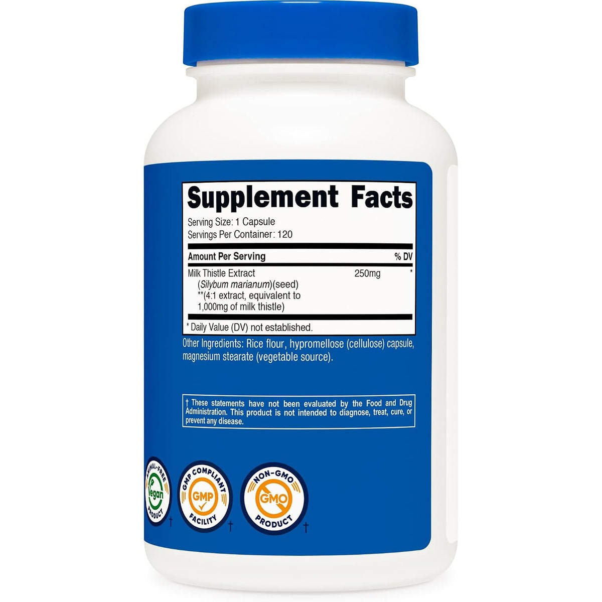 Nutricost Cardo Mariano 1000 MG 120 Cápsulas