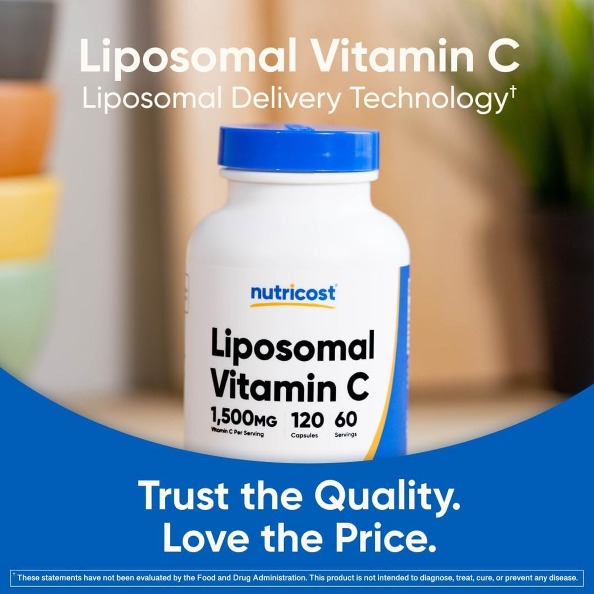 Nutricost Vitamina C Liposomal 1500 mg 120 Cápsulas Vegetales