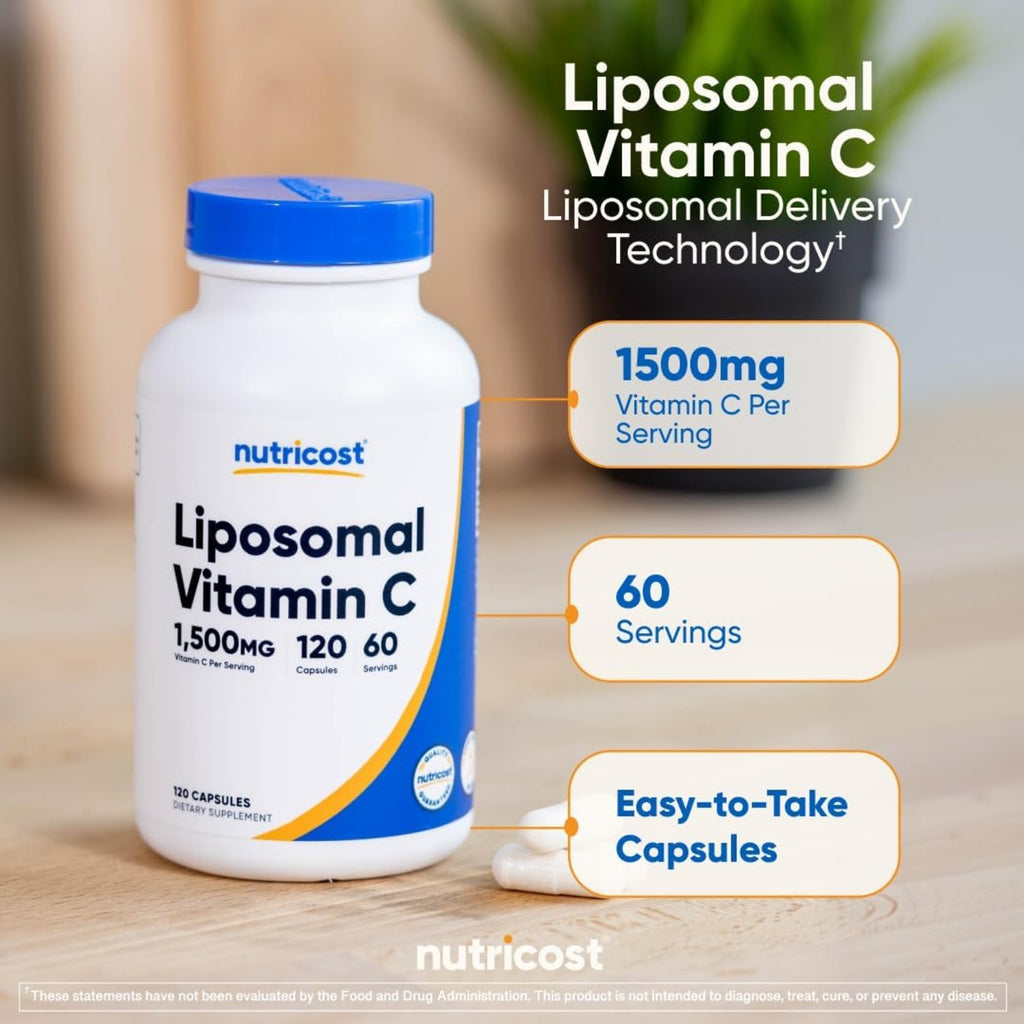 Nutricost Vitamina C Liposomal 1500 mg 120 Cápsulas Vegetales