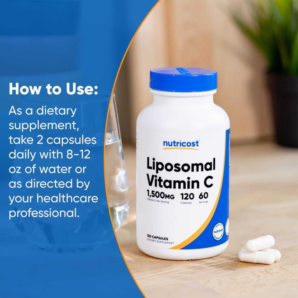 Nutricost Vitamina C Liposomal 1500 mg 120 Cápsulas Vegetales