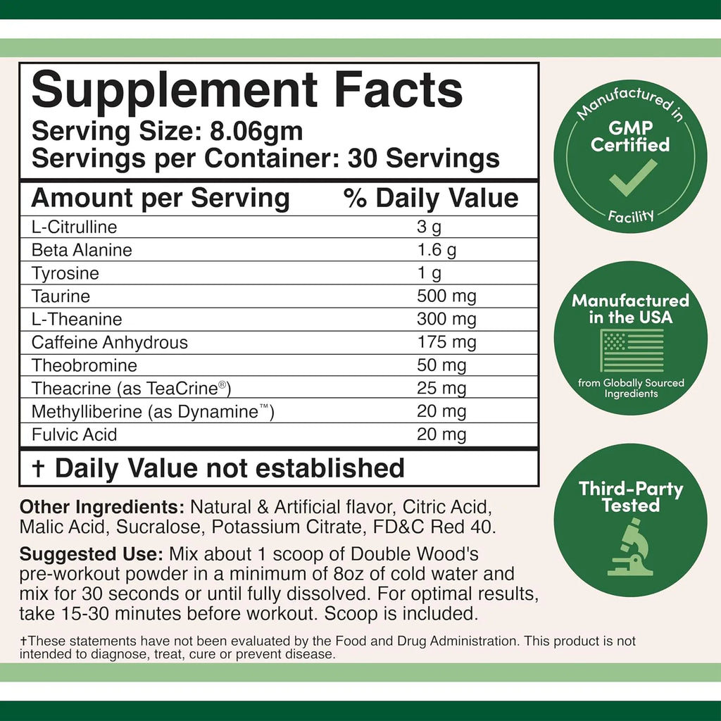 Double Wood Pre-Workout Watermelon