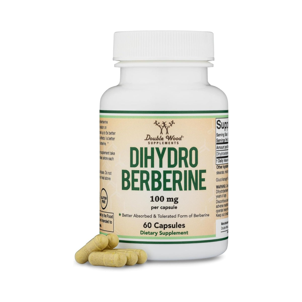 Double Wood Dihidroberberina (GlucoVantage) 100 mg 60 Cápsulas