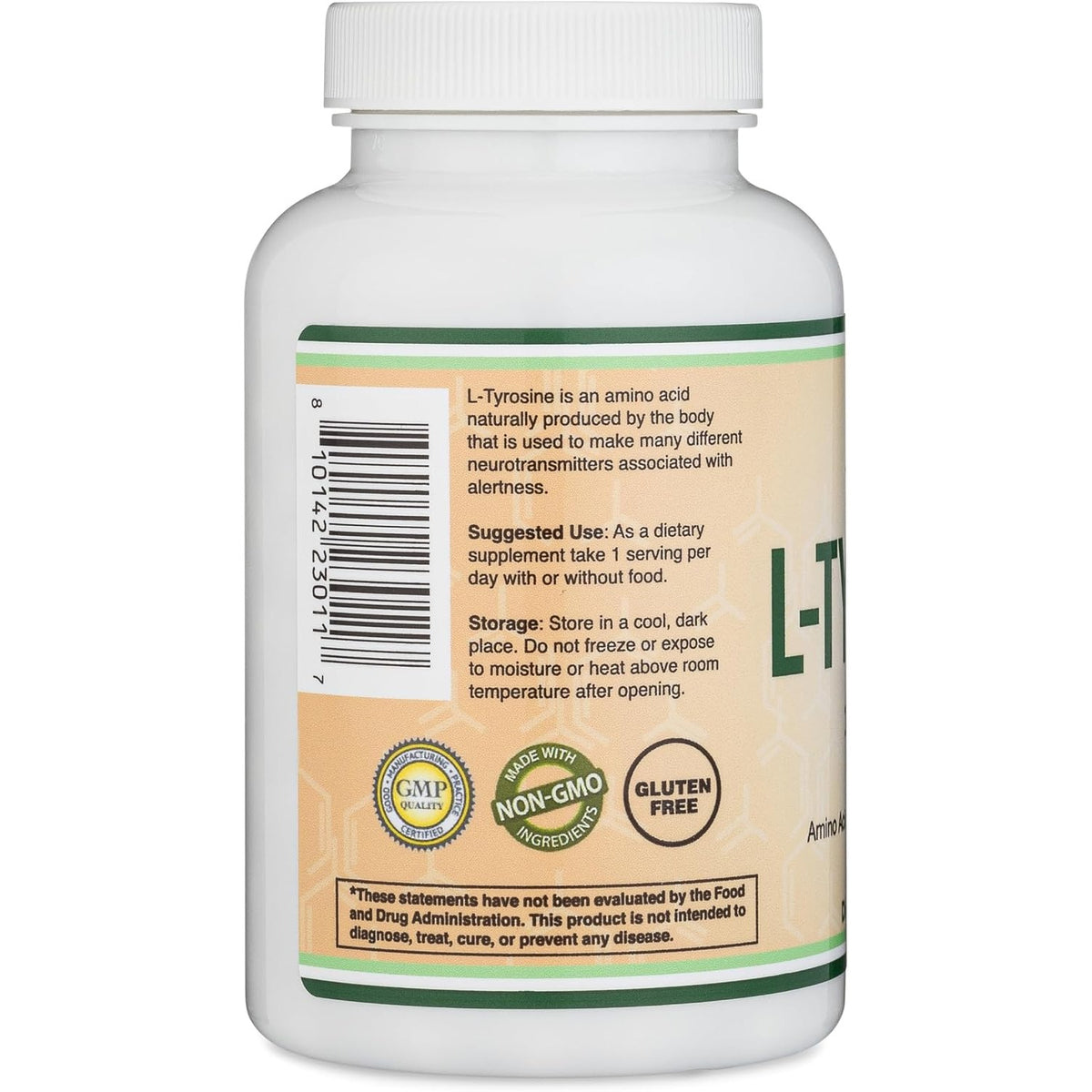 Double Wood L-Tirosina 1000 mg 120 Cápsulas Vegetales