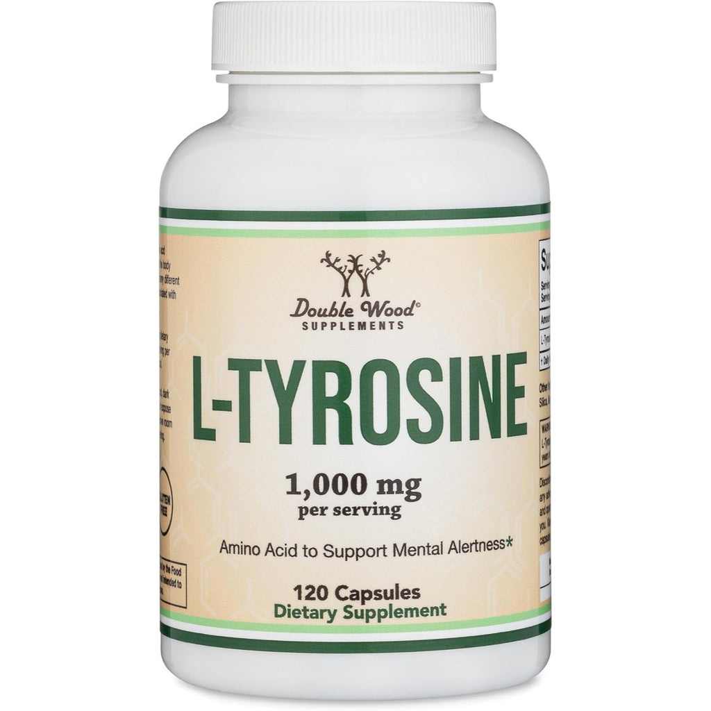 Double Wood L-Tirosina 1000 mg 120 Cápsulas Vegetales