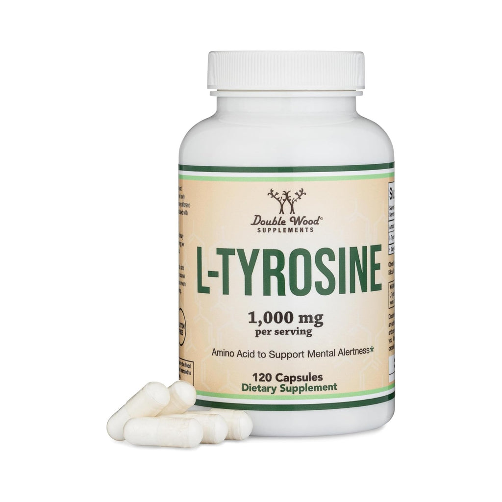 Double Wood L-Tirosina 1000 mg 120 Cápsulas Vegetales