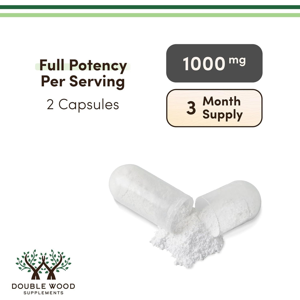 Double Wood TMG Betaína Anhidra 1000 mg 180 Cápsulas