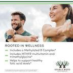 Double Wood Multivitamínico Metilado con TMG y Metilfolato 120 Cápsulas