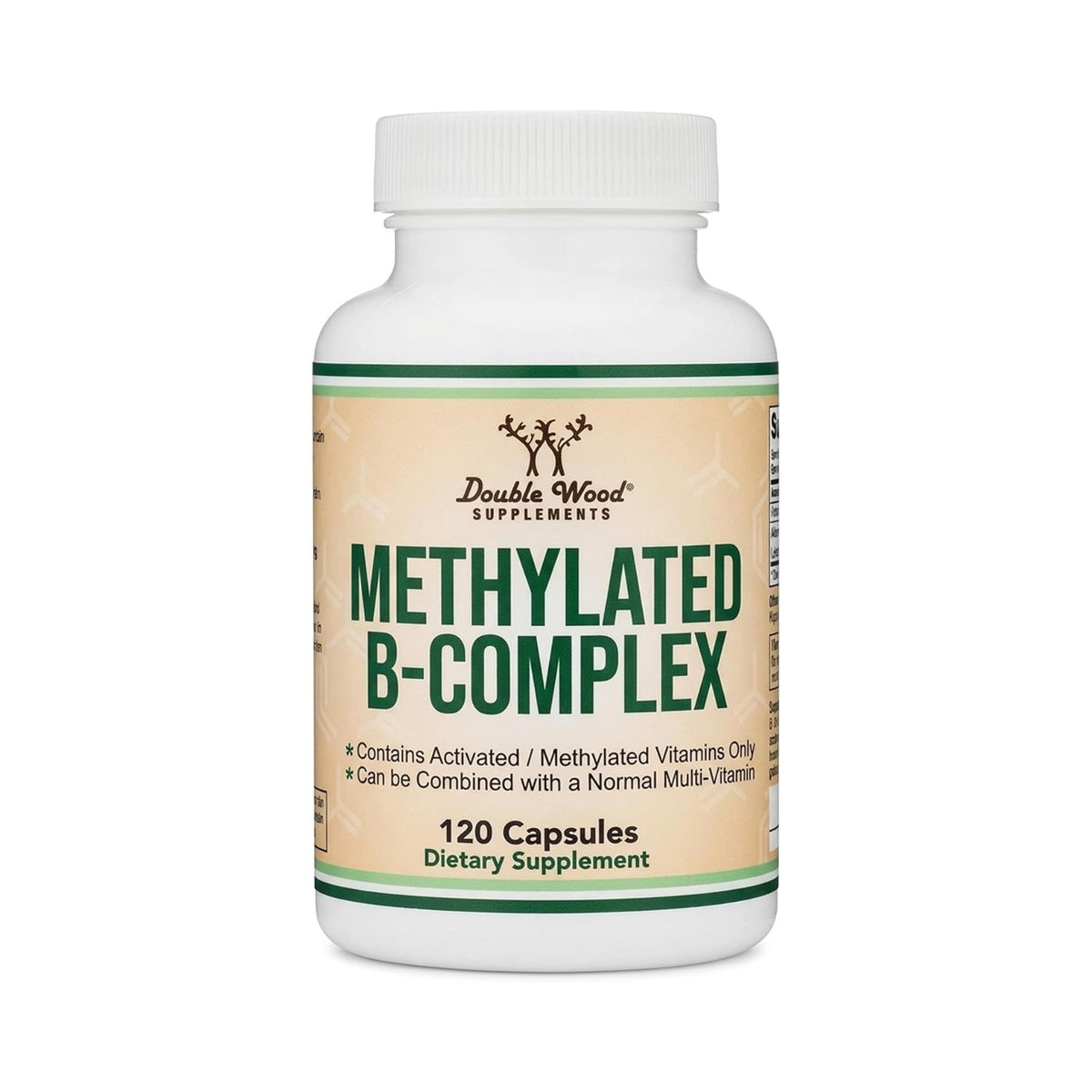 Double Wood Multivitamínico Metilado con TMG y Metilfolato 120 Cápsulas