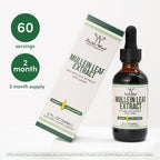 Double Wood Gordolobo Orgánico (Hoja de Mullein) 1160 mg 60 Porciones Gotas sin Alcohol