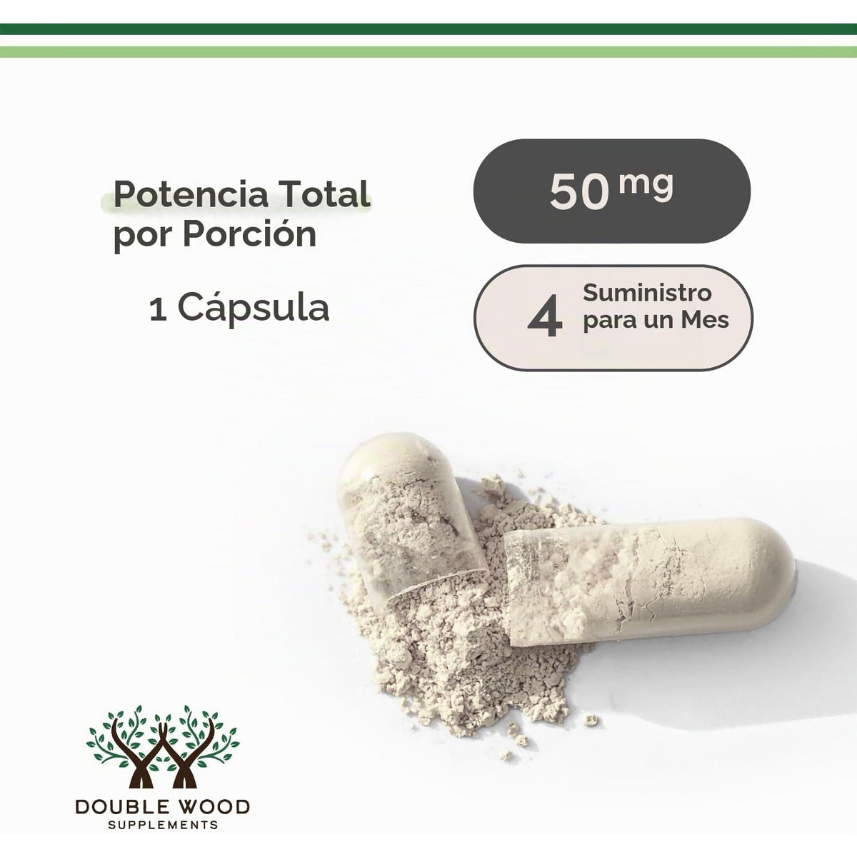 Double Wood Kanna Extracto KannaEase 50 mg 120 Cápsulas