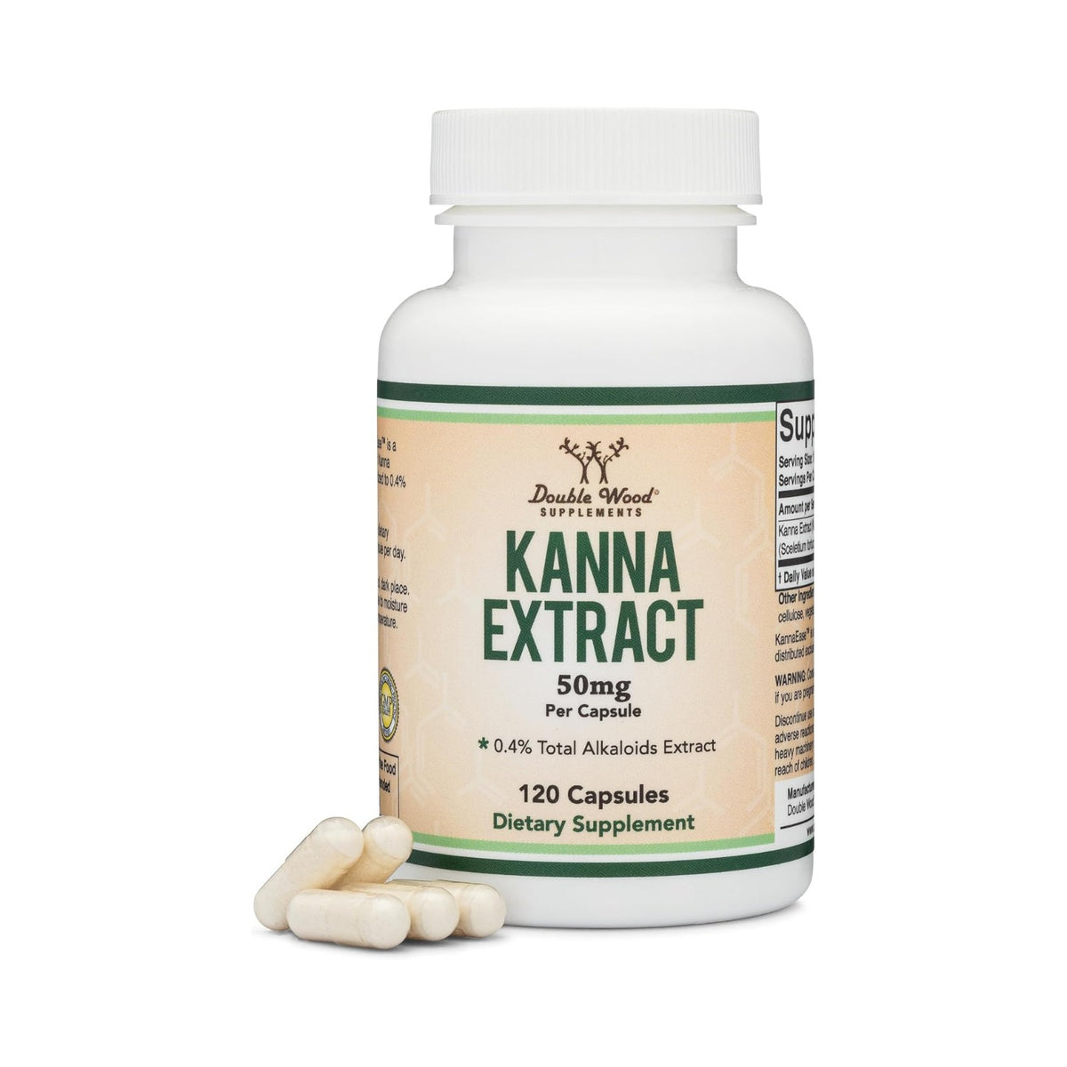 Double Wood Kanna Extracto KannaEase 50 mg 120 Cápsulas