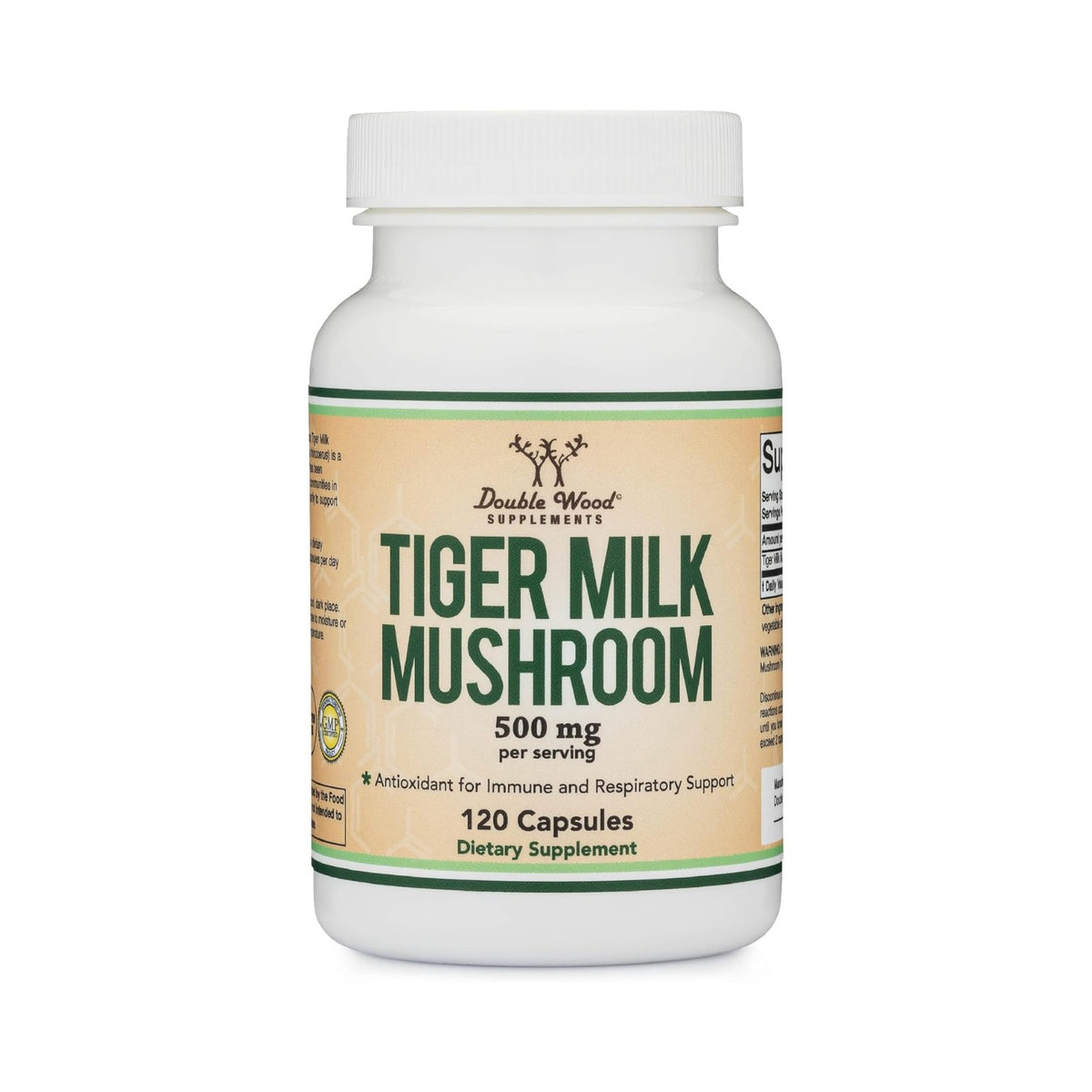 Double Wood Hongo Leche de Tigre (Lignosus) 500 mg 120 Cápsulas