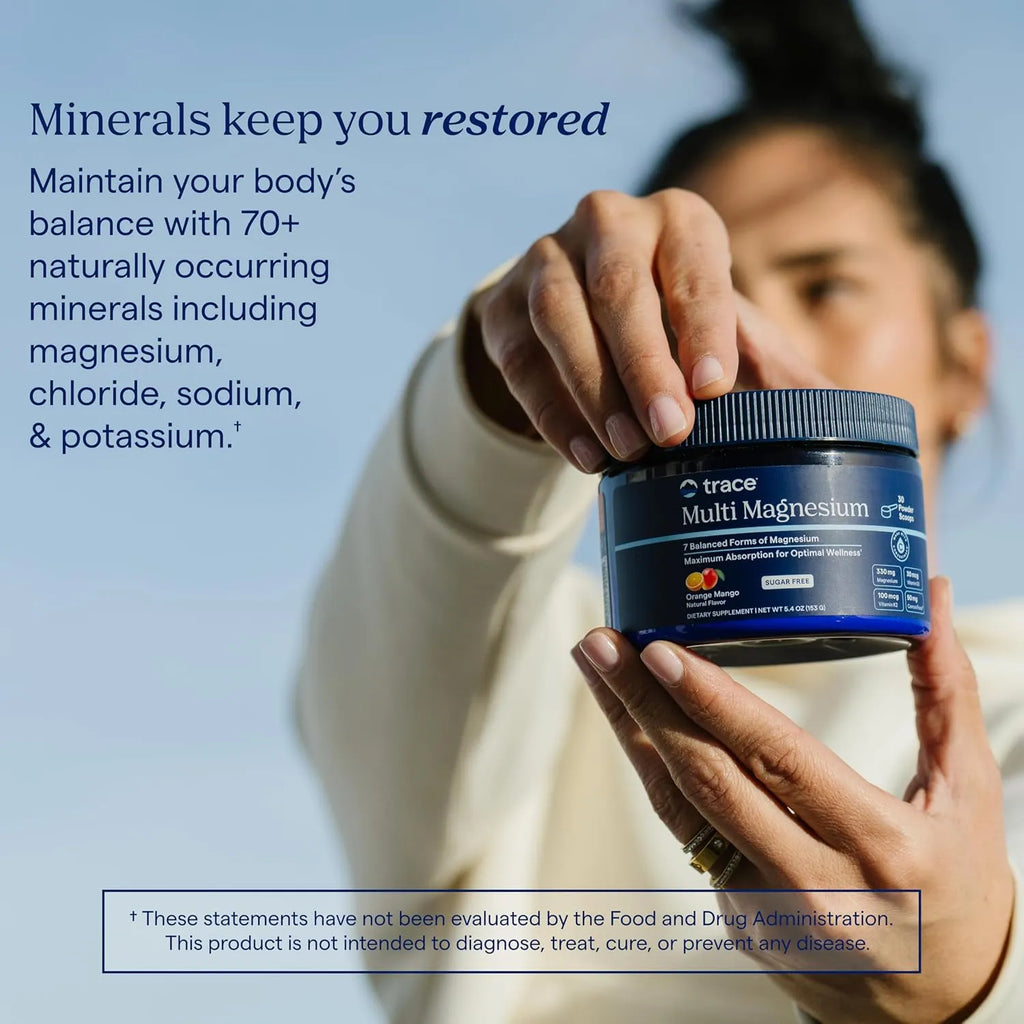 Trace Minerals Multi Magnesium en Polvo 153 g - Mango Naranja