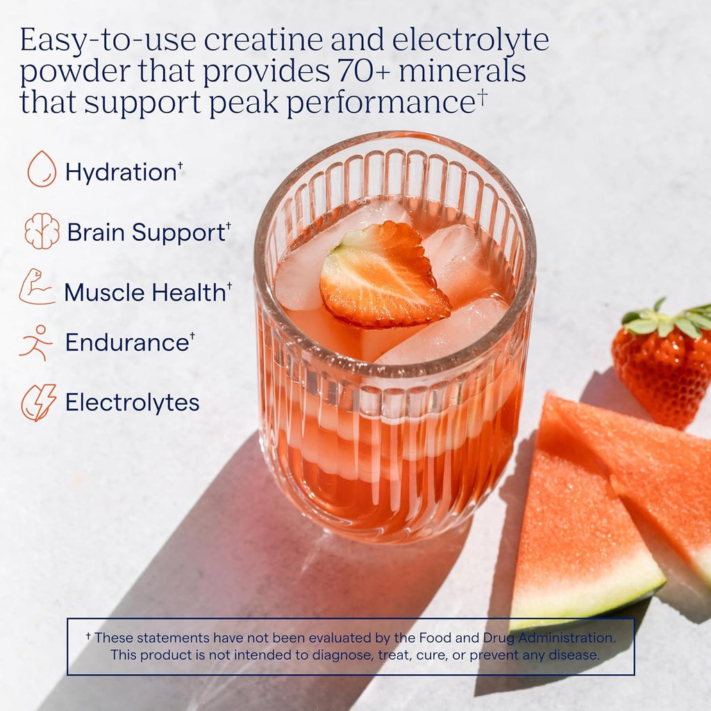 Trace Minerals Creatina+electrolitos 240 G Rendimiento Sandia Tropical – Hidratación