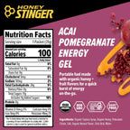 Honey Stinger Energy Gel, Miel Y Electrolitos 24pz/31gr Sfn Granada/acai pomegranate