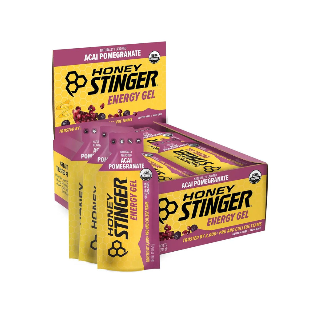 Honey Stinger Energy Gel, Miel Y Electrolitos 24pz/31gr Sfn Granada/acai pomegranate
