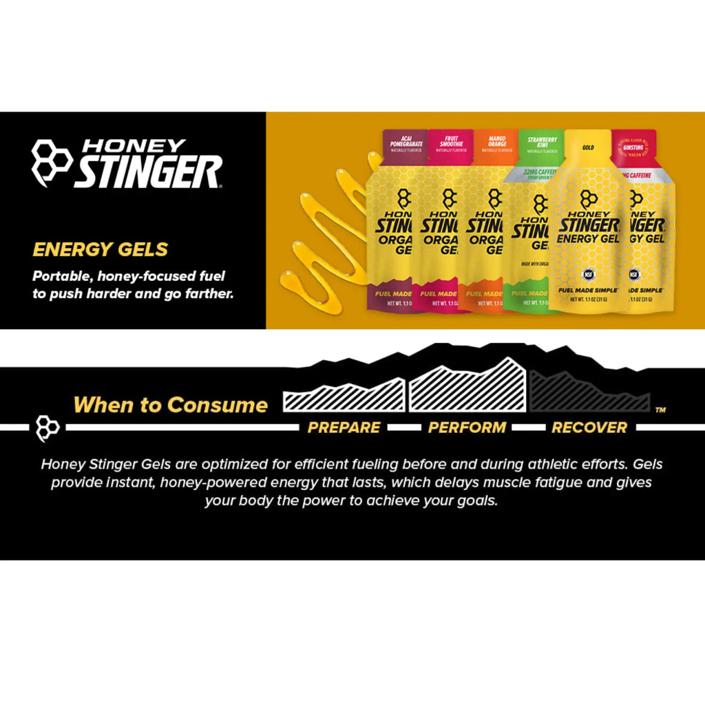 Honey Stinger Energy Gel, Miel Y Electrolitos 24pz/31gr Sfn fruit smoothie