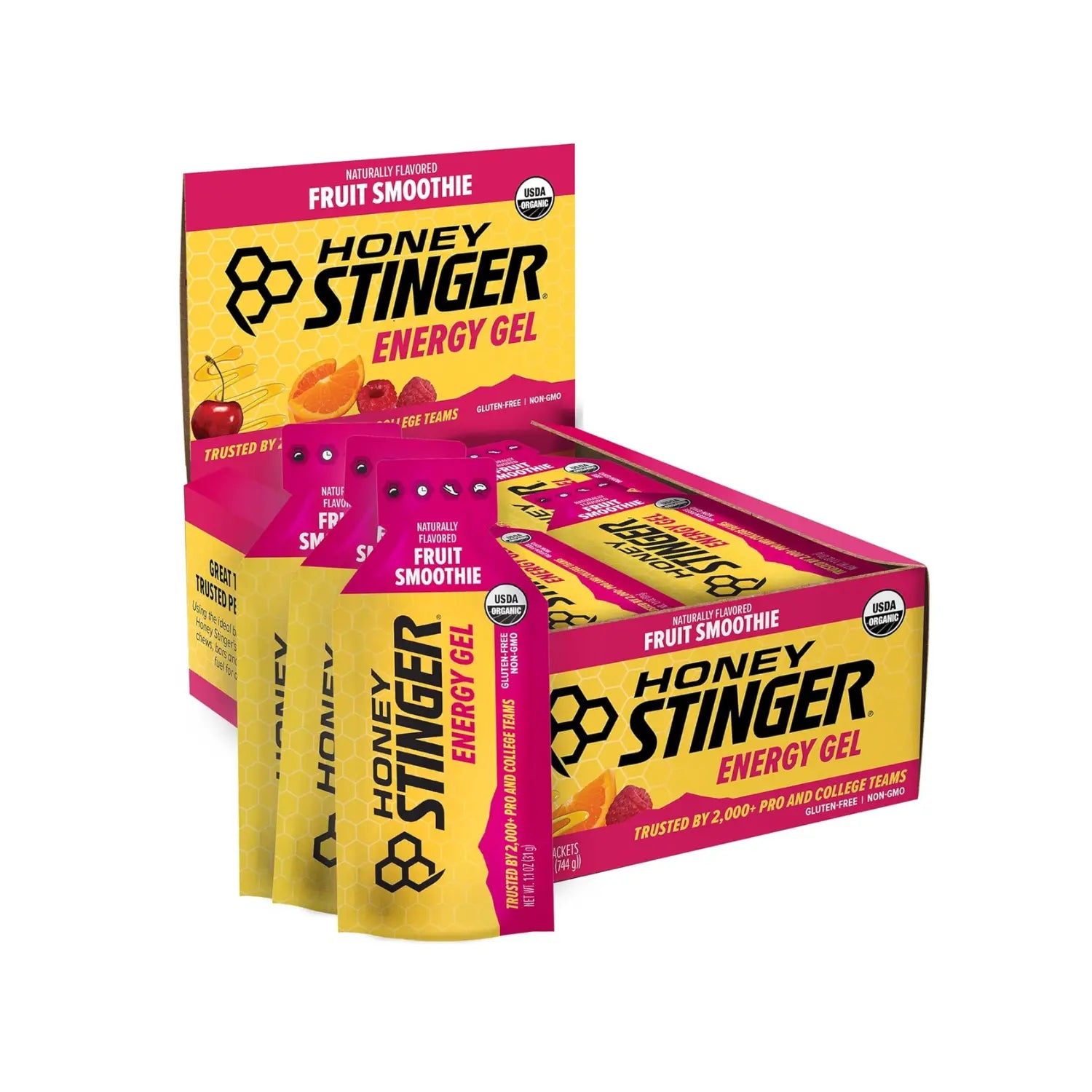 Honey Stinger Energy Gel, Miel Y Electrolitos 24pz/31gr Sfn fruit smoothie