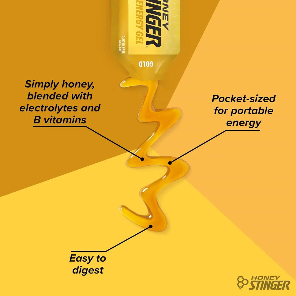 Honey Stinger Energy Gel, Miel Y Electrolitos 24pz/31gr Sfn gold classic